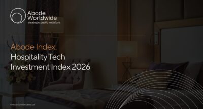 Cover page of the Abode Worldwide Hospitality Tech Investment Index 2026
